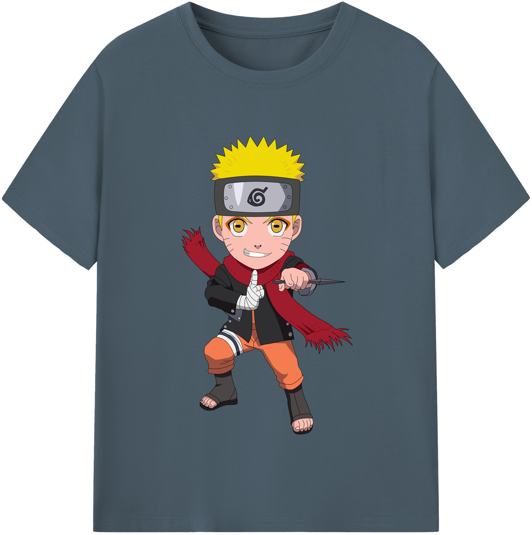 （画像用） NARUTO -ナルト- うずまき ナルト Uzumaki Naruto 綿100％半袖Tシャツ（フロントプリント）